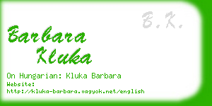 barbara kluka business card